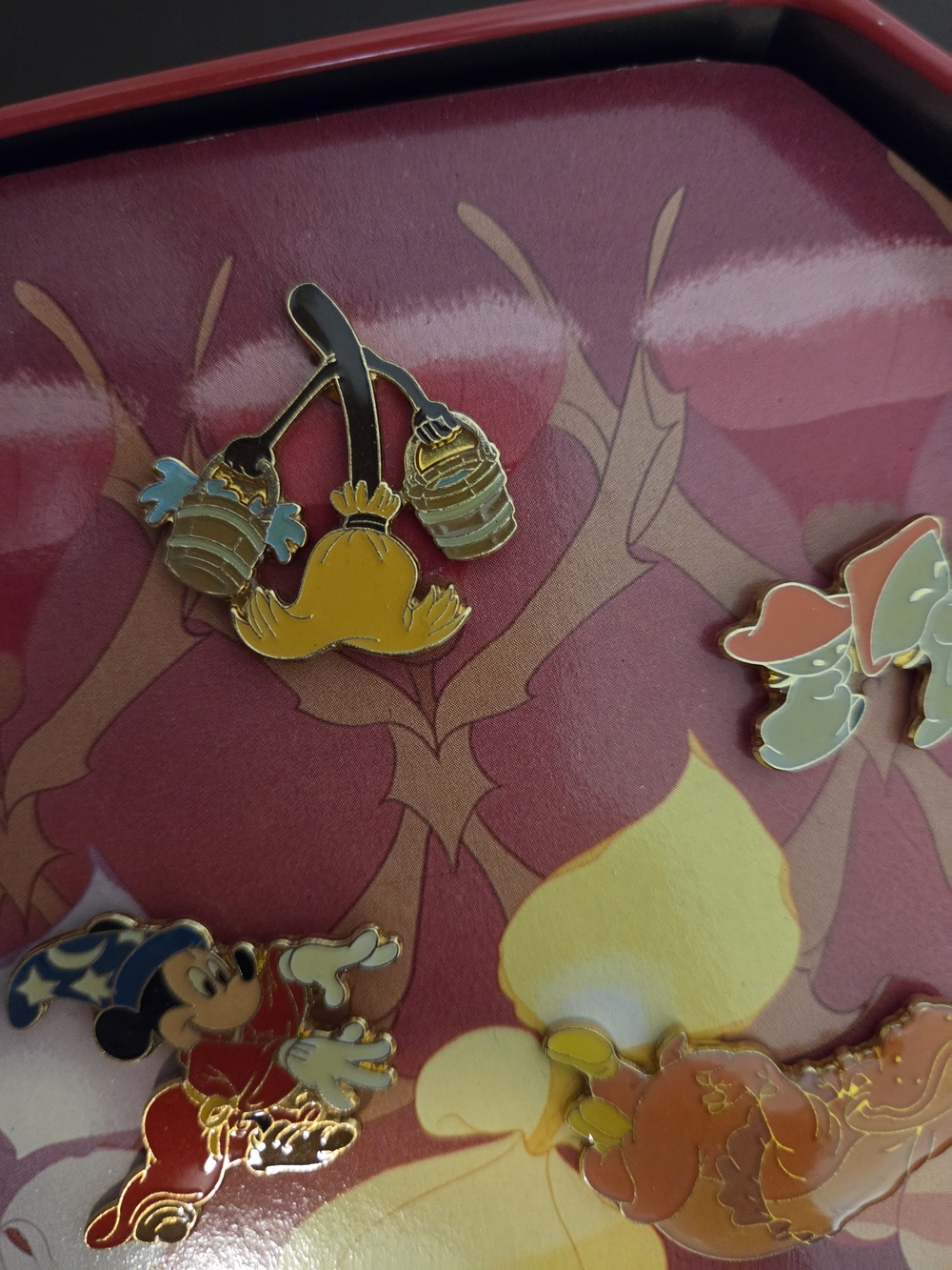 Vintage New Disney Fantasia Commemorative Pin Set In Original Tin Multicolor - Picture 7 of 9